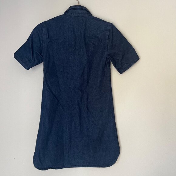 Asos Design Womens Fitted Denim Shirt Dress Size 0 Academia Western Casual - Picture 2 of 4